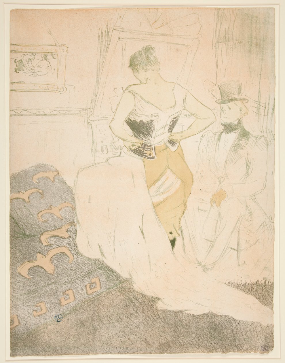 Femme en corset, conquête de passage, de la série Elles - Henri de Toulouse Lautrec