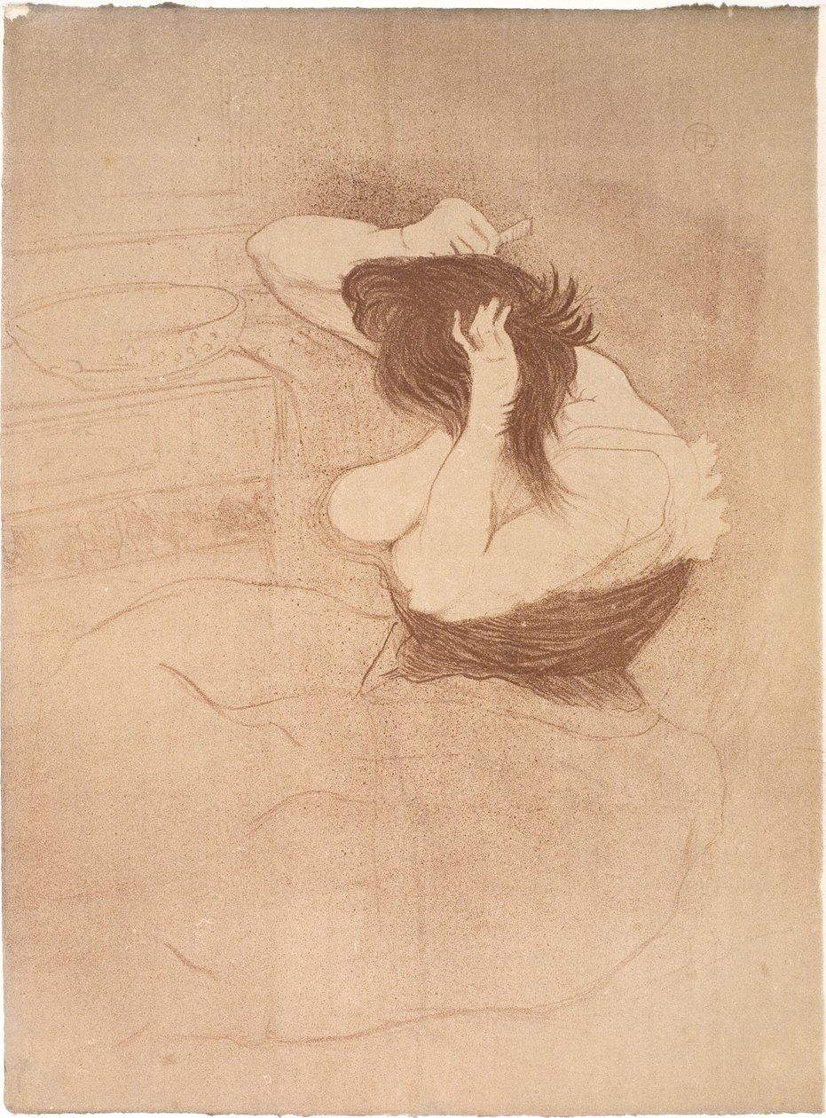 Femme se peignant, la Coiffure - Henri de Toulouse Lautrec
