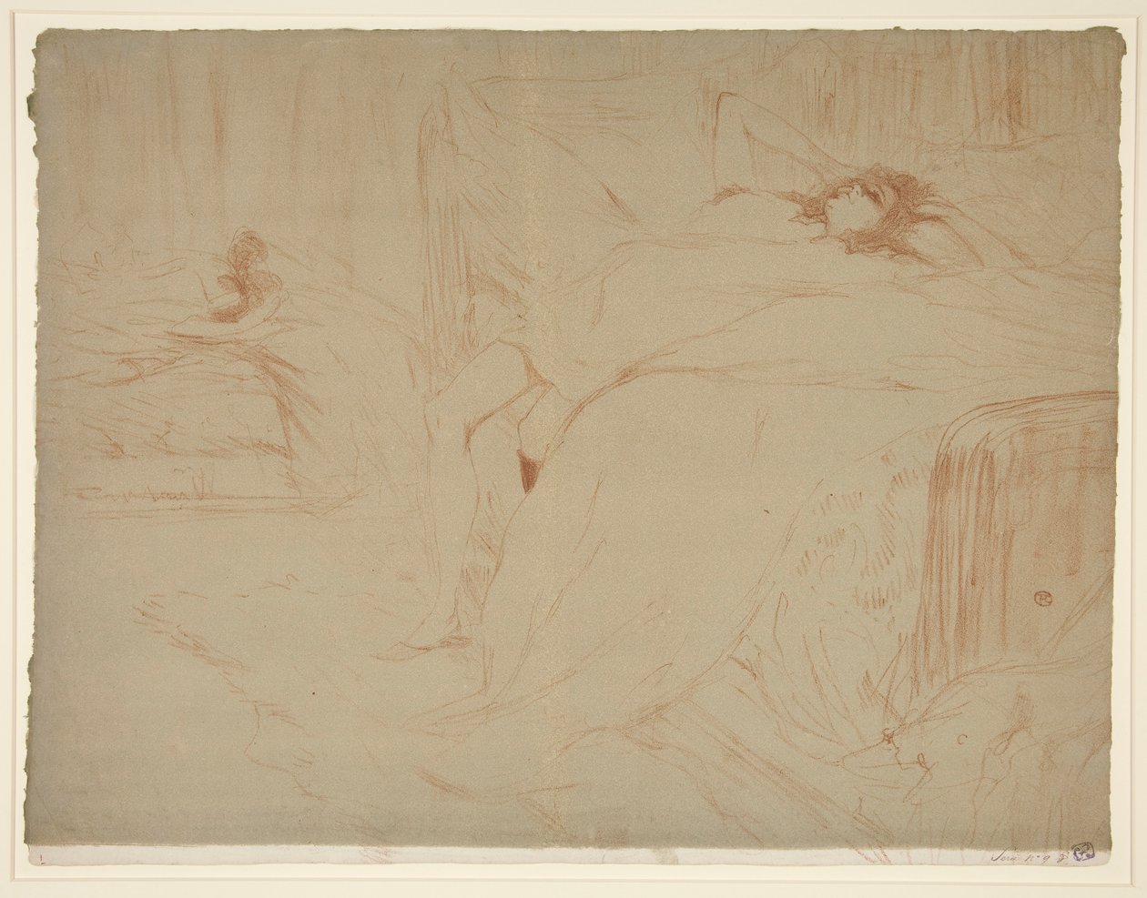 Femme sur le dos, lassitude, de la série Elles - Henri de Toulouse Lautrec