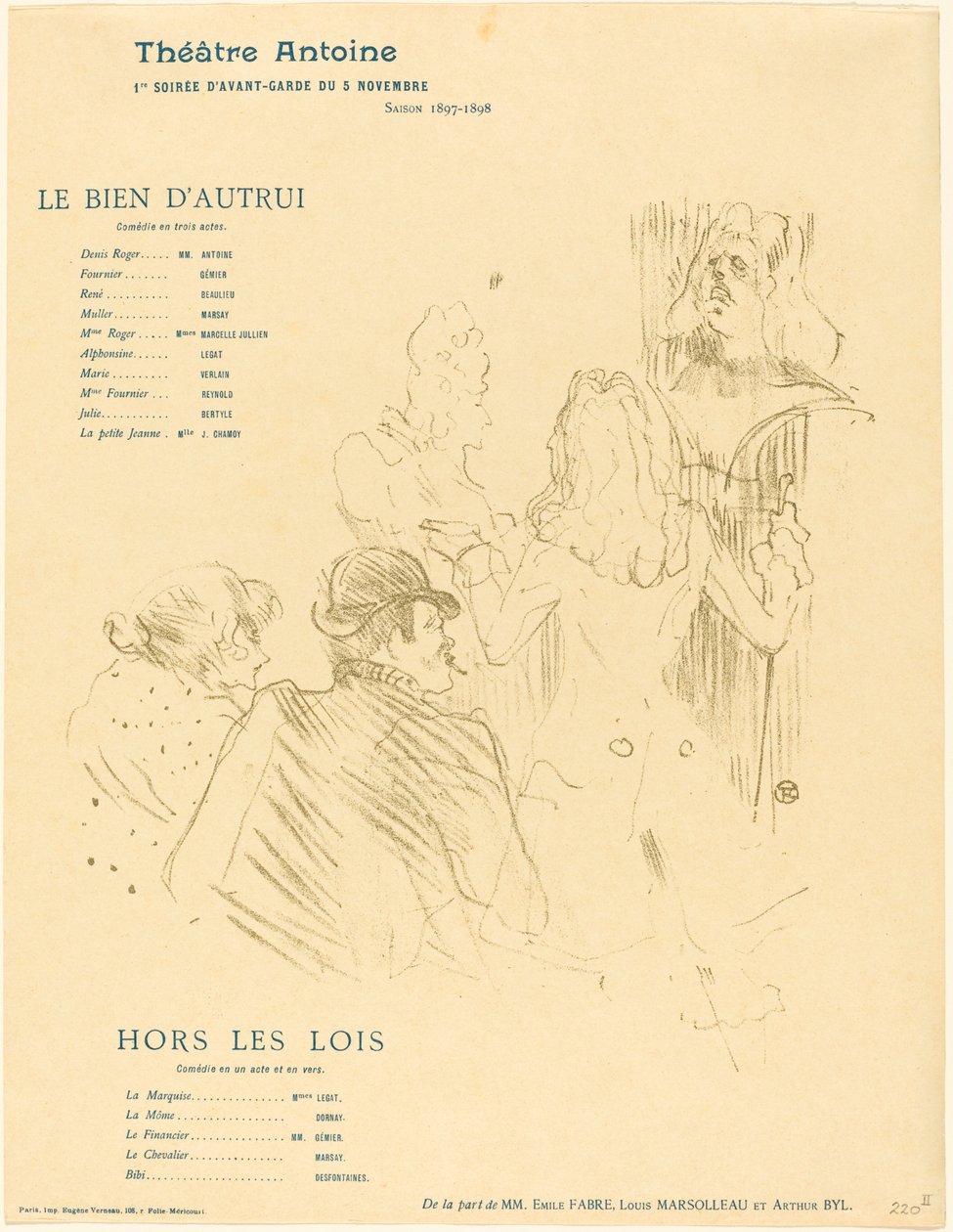 Hommage à Molière, 1897 - Henri de Toulouse Lautrec