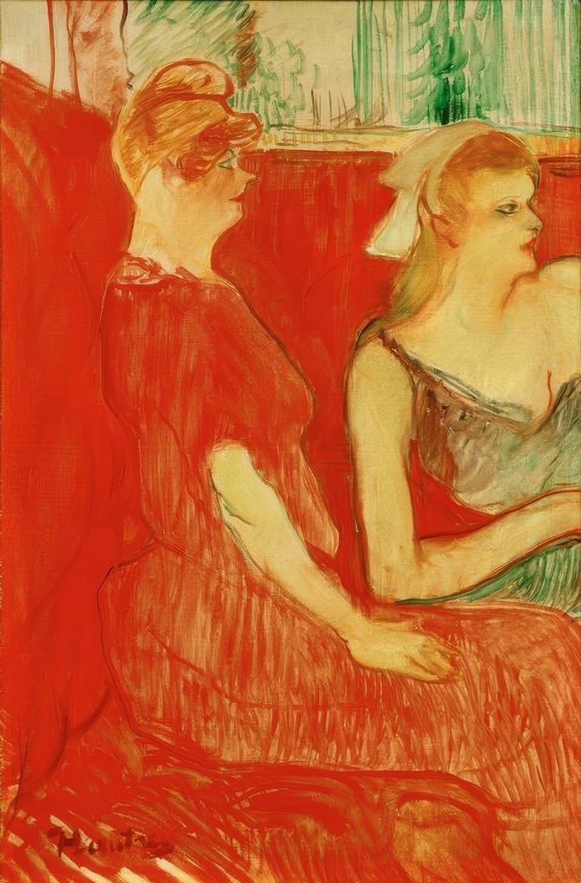 Dans le salon de la Rue des Moulins - Henri de Toulouse Lautrec