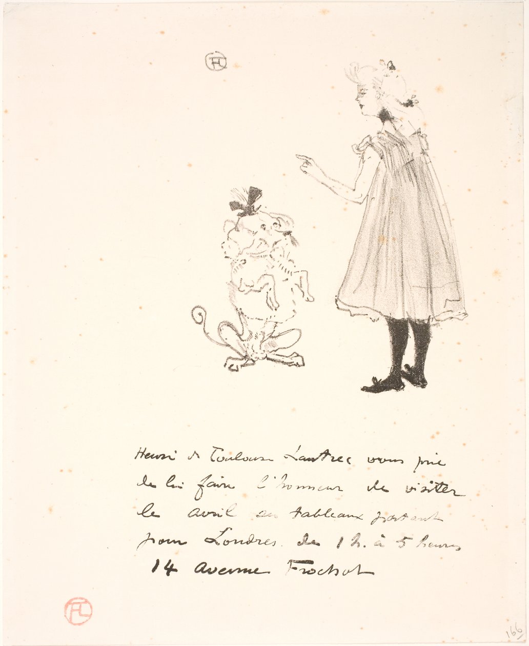 Invitation à une exposition - Henri de Toulouse Lautrec