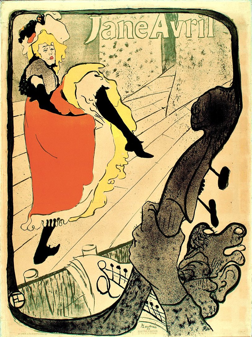Jane Avril, 1893 - Henri de Toulouse Lautrec