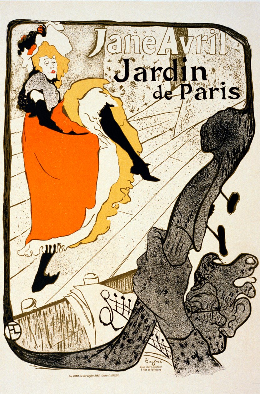 Jane Avril au Jardin de Paris, 1893 - Henri de Toulouse Lautrec