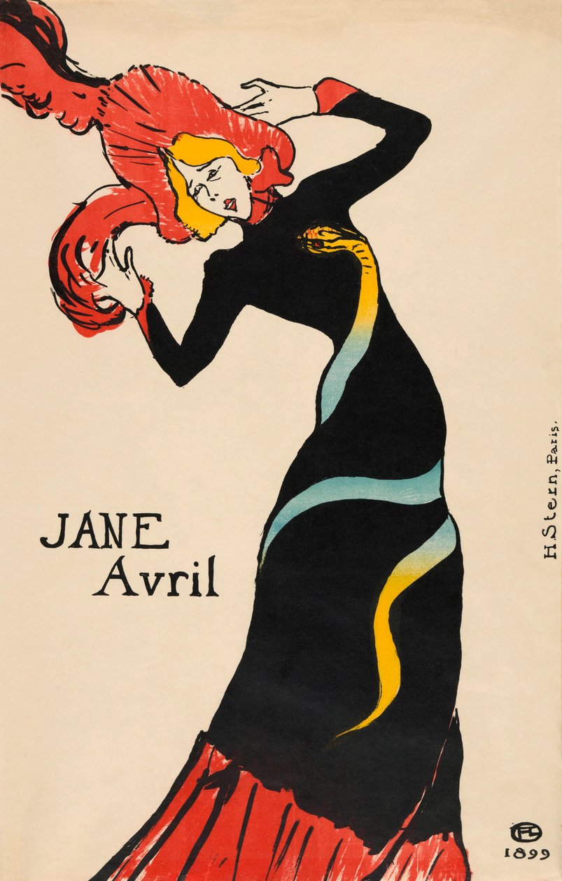 Affiche de Jane Avril par Henri de Toulouse-Lautrec - Henri de Toulouse Lautrec