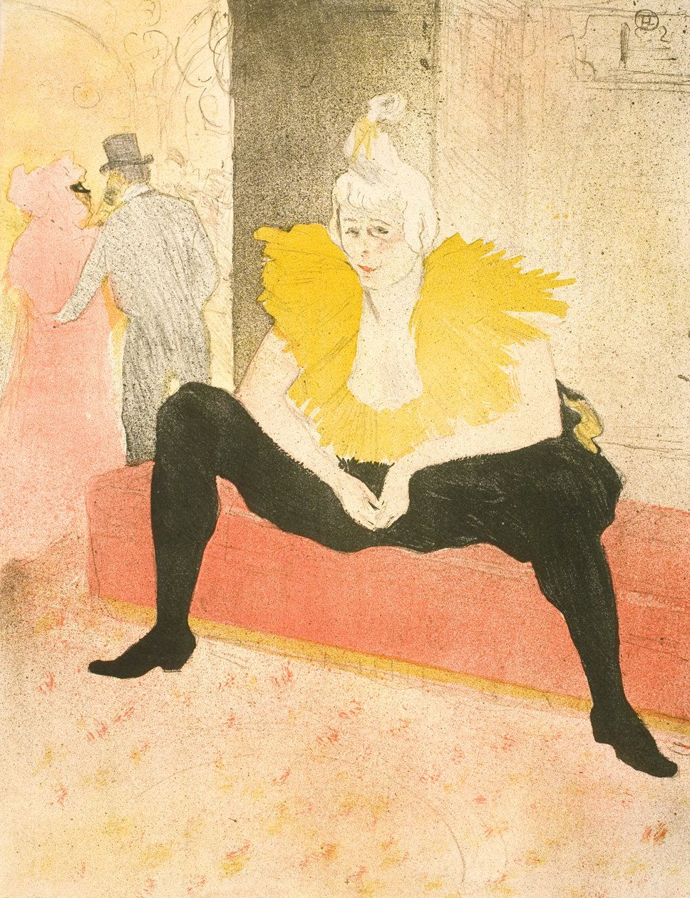 La Clownesse Assise, Mademoiselle Cha-U-Kao - Henri de Toulouse Lautrec