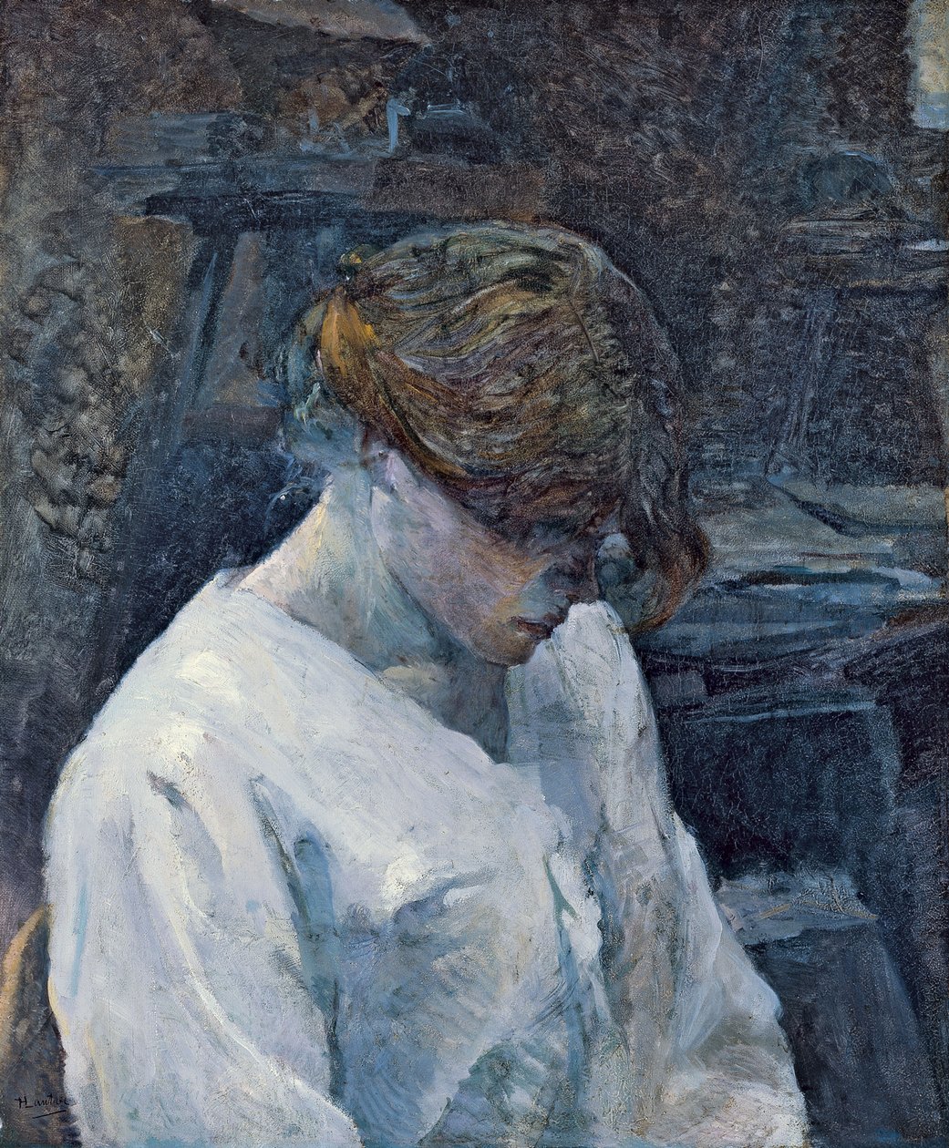 La Rousse en blouse blanche - Henri de Toulouse Lautrec