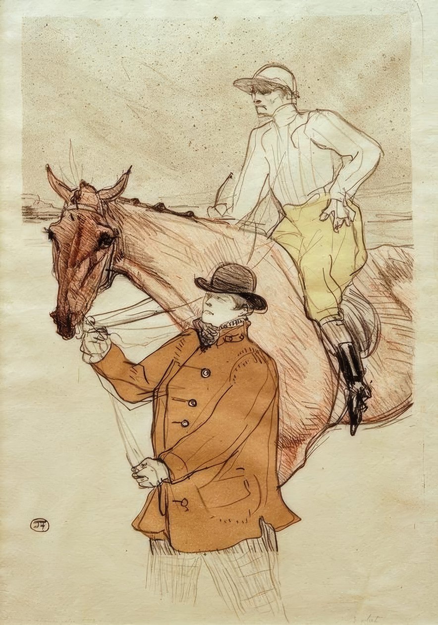 Le Jockey se rendant au poteau - Henri de Toulouse Lautrec