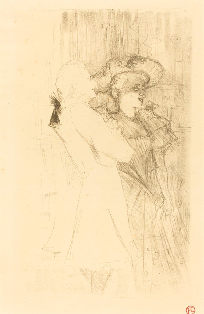 Lender et Auguez dans La chanson de fortunio, 1895 - Henri de Toulouse Lautrec