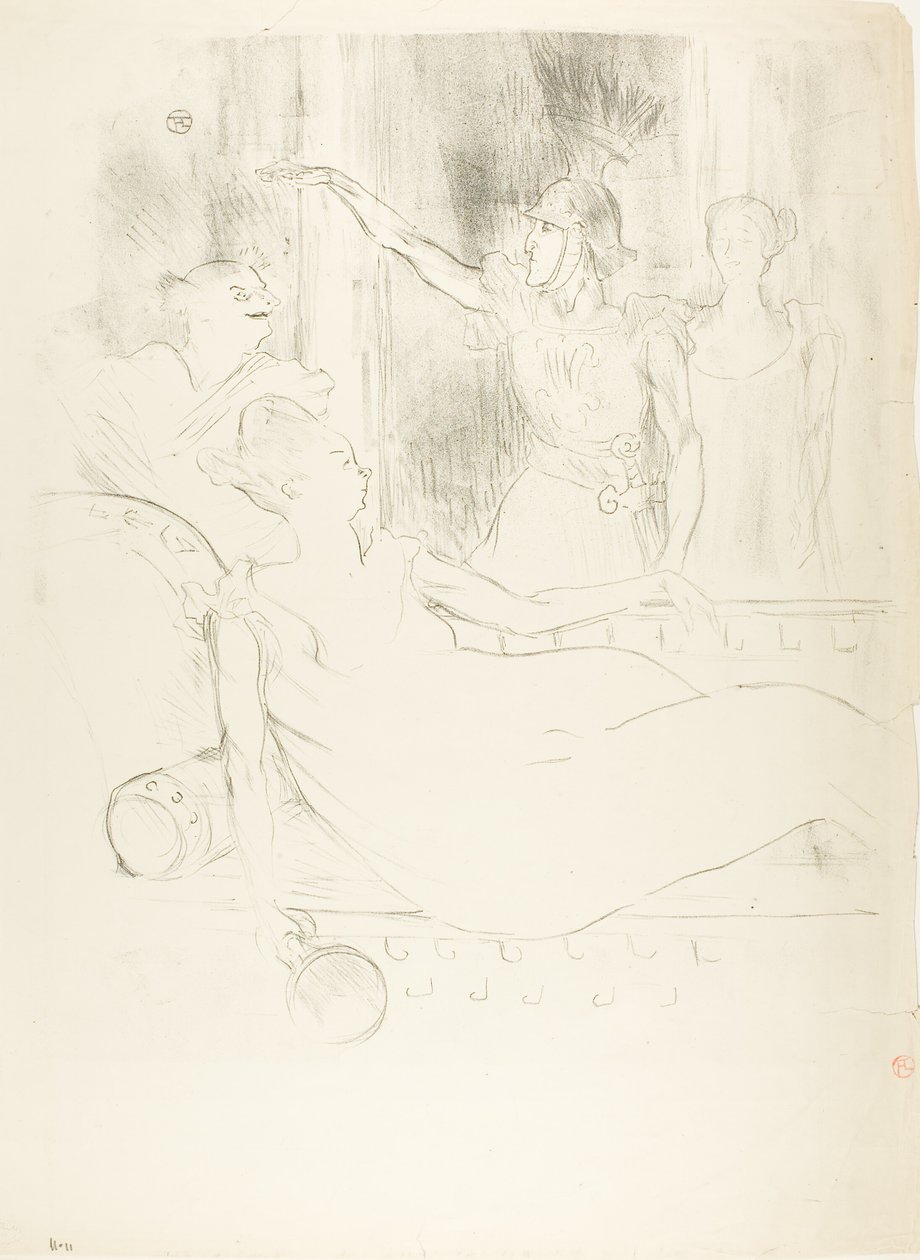 Madame Simon-Girard, Brasseur et Guy dans La belle Hélène - Henri de Toulouse Lautrec