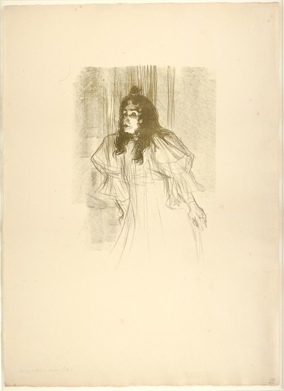 Mademoiselle May Belfort en cheveux - Henri de Toulouse Lautrec