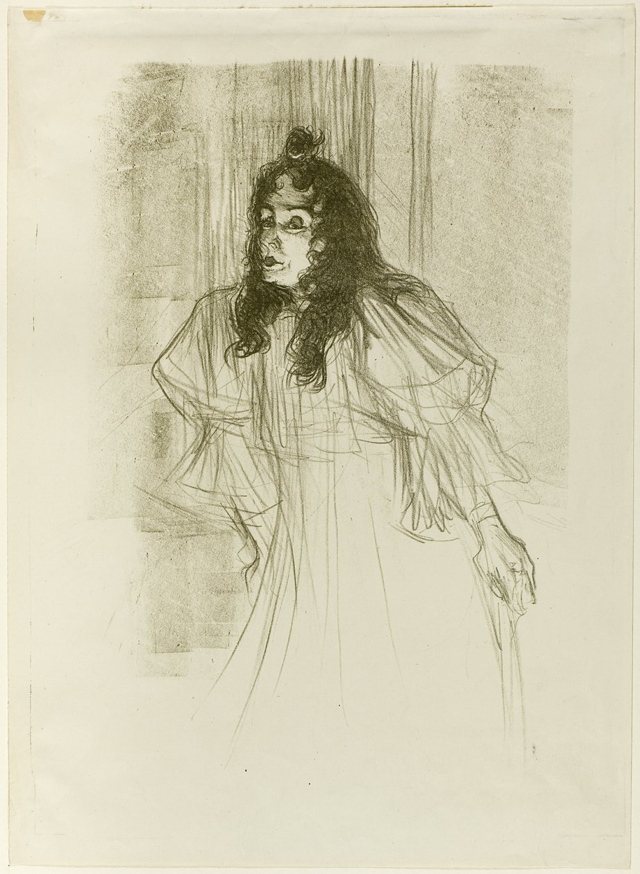 Mademoiselle May Belfort avec de longs cheveux - Henri de Toulouse Lautrec