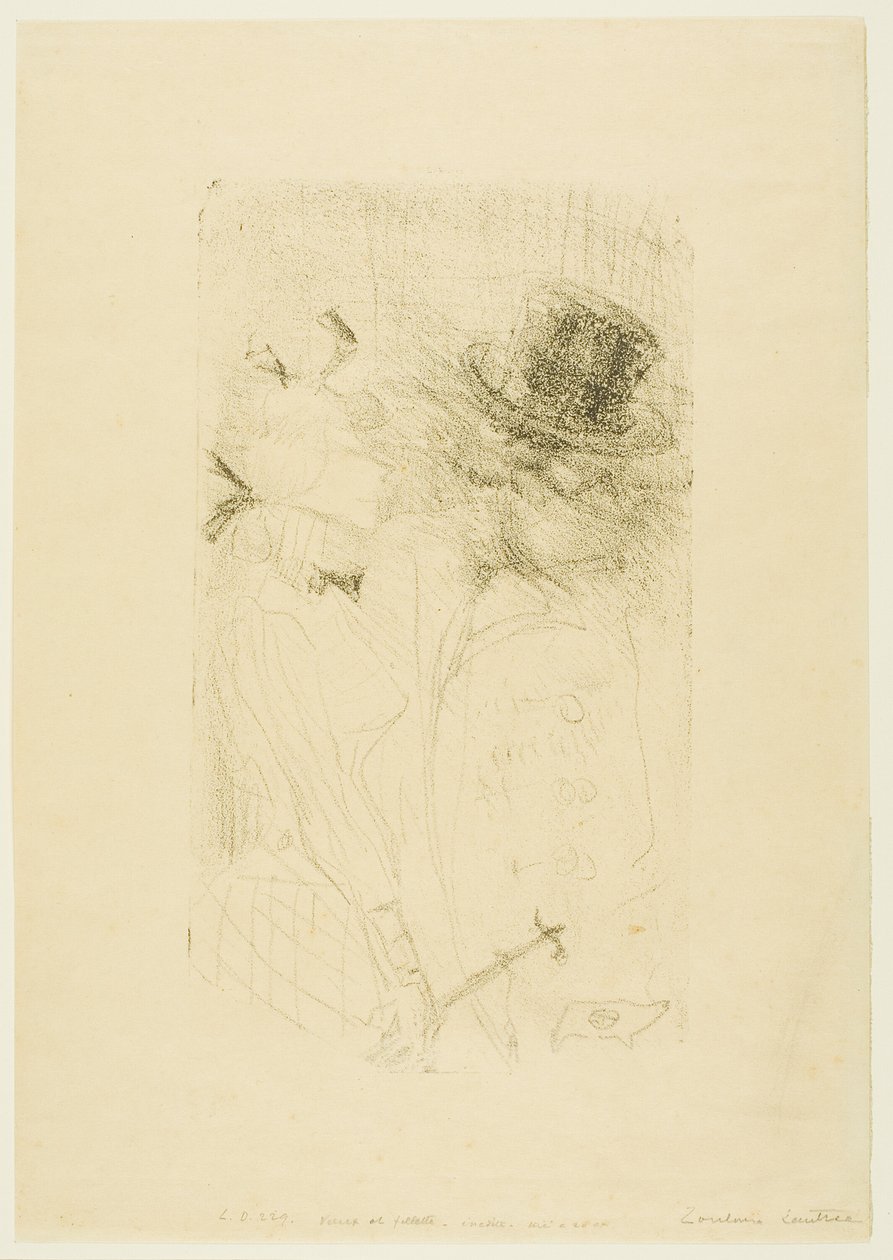 Vieil homme et jeune fille - Henri de Toulouse Lautrec