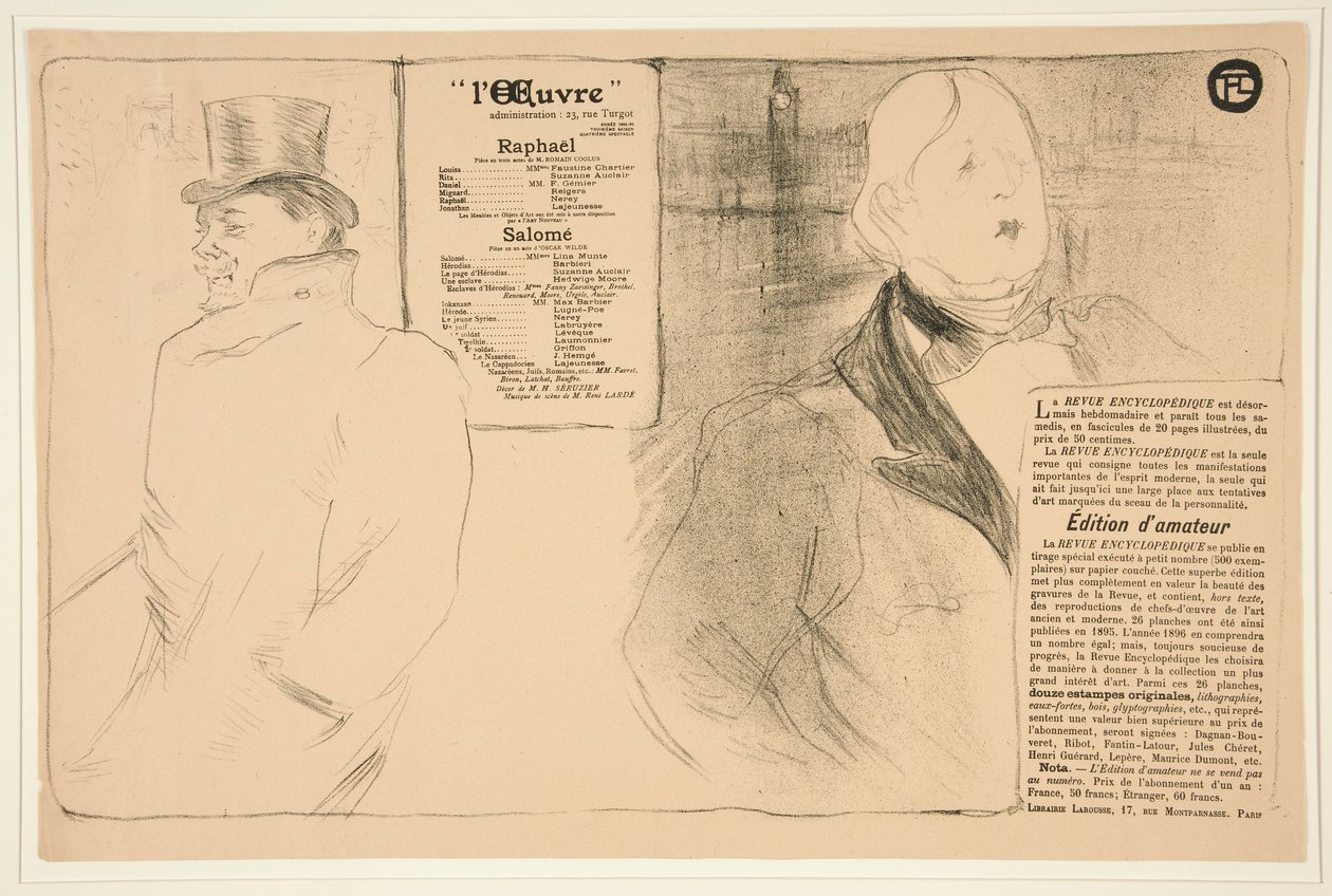 Oscar Wilde et Romain Coolus - Henri de Toulouse Lautrec