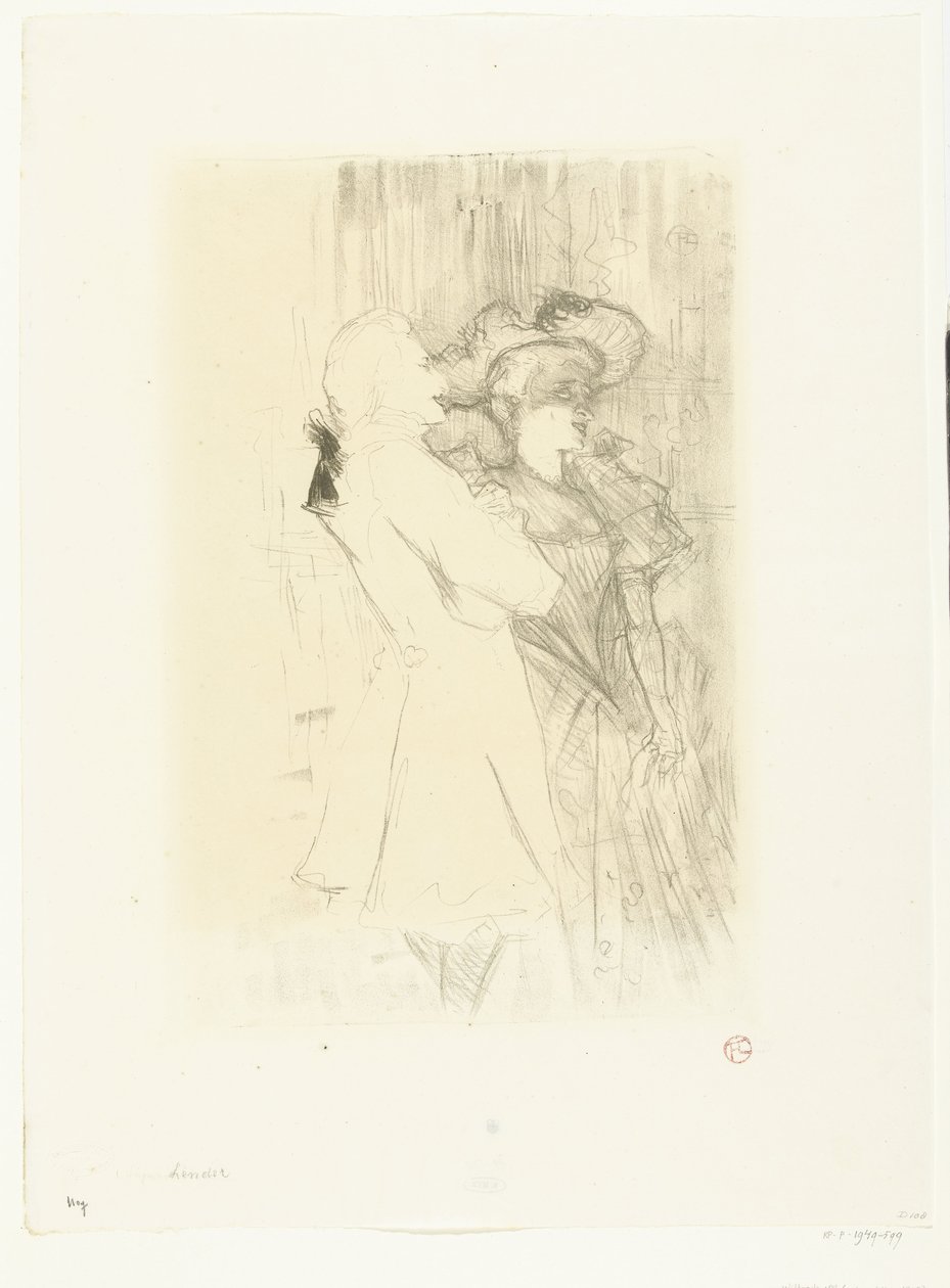 Portrait de la chanteuse Marcelle Lender et du chanteur Numa Auguez dans l