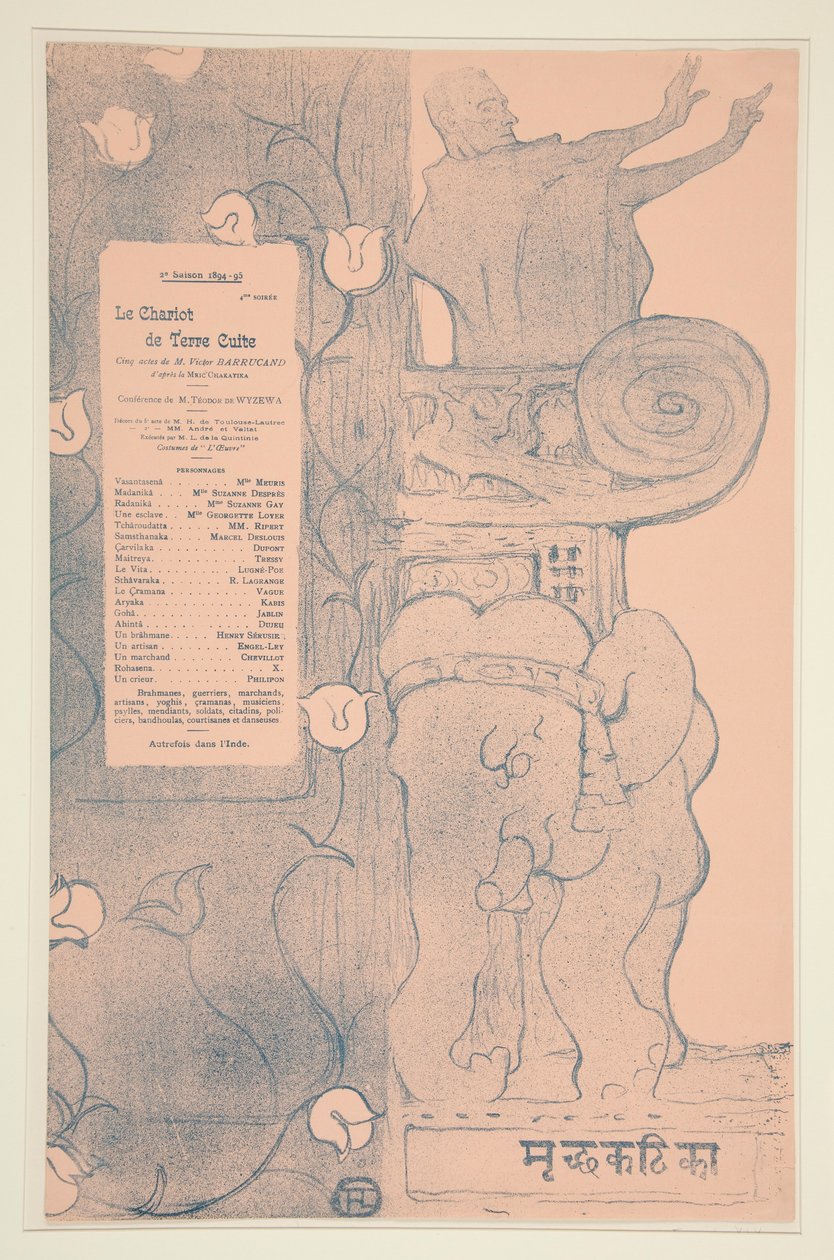 Programme du Chariot de Terre Cuite - Henri de Toulouse-Lautrec