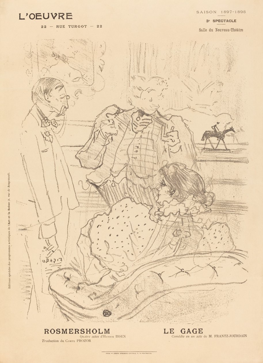 Rosmersholm; Le Gage - Henri de Toulouse Lautrec