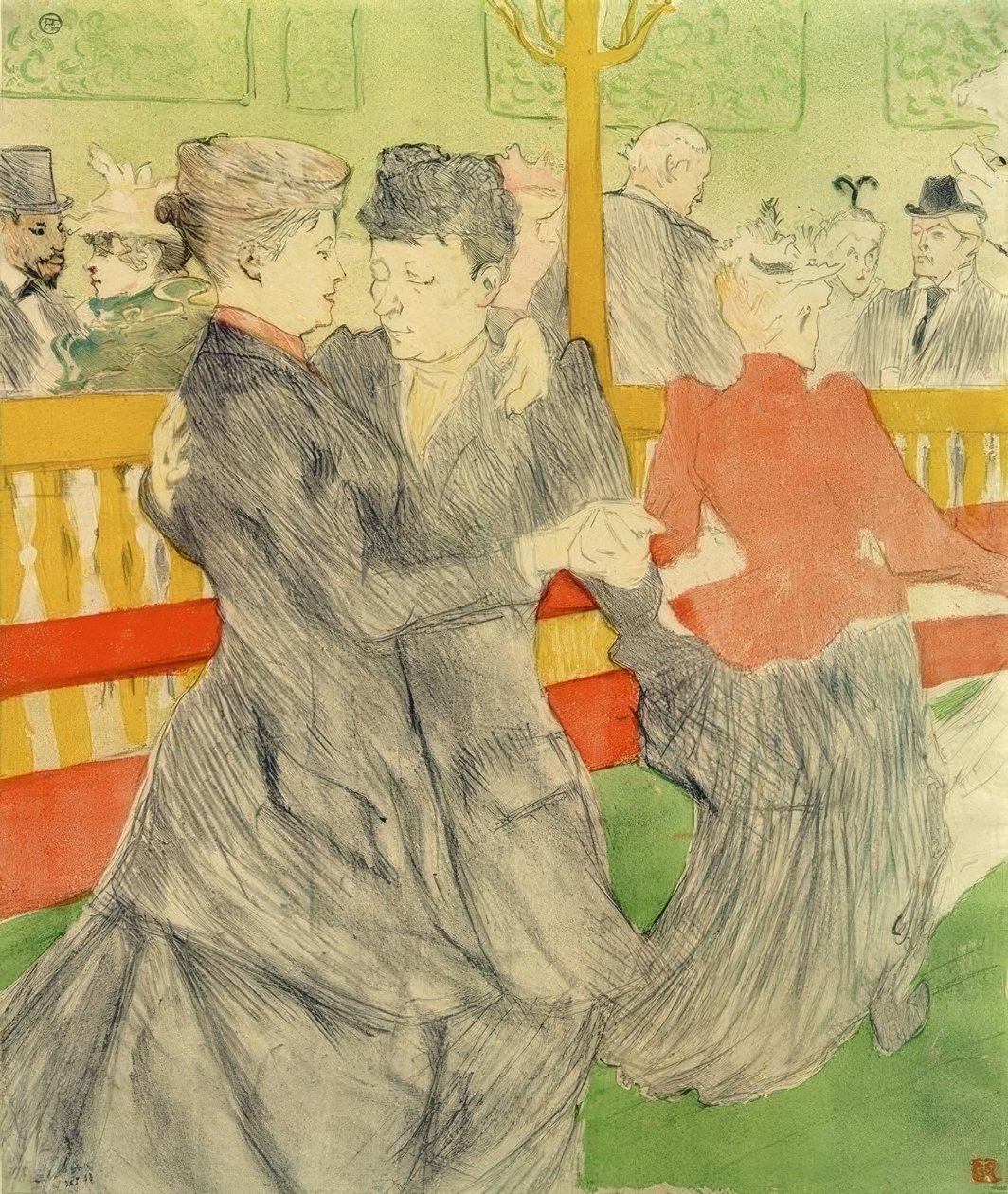 Danse au Moulin Rouge - Henri de Toulouse-Lautrec