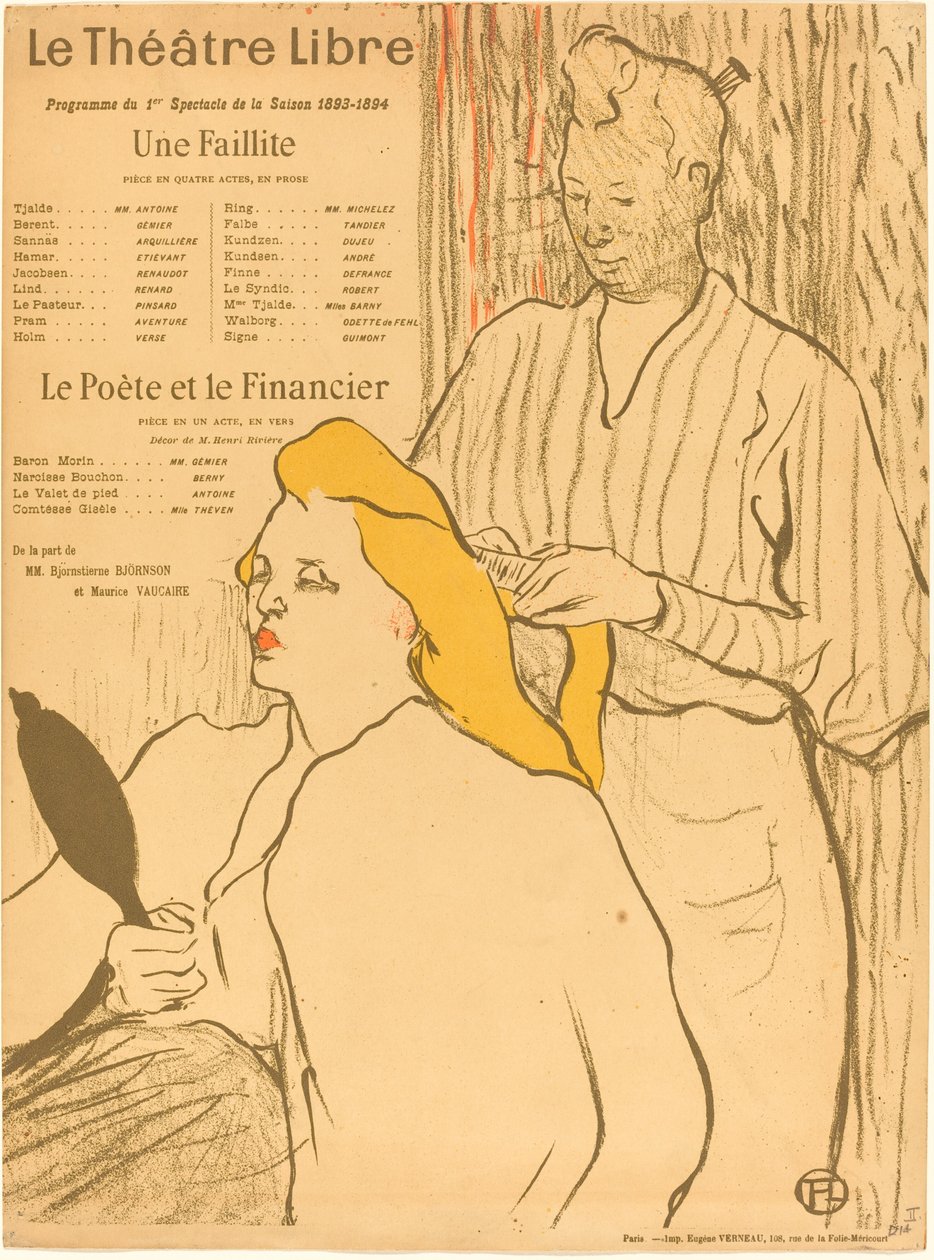 Le coiffeur (Programme du Théâtre-Libre) - Henri de Toulouse Lautrec