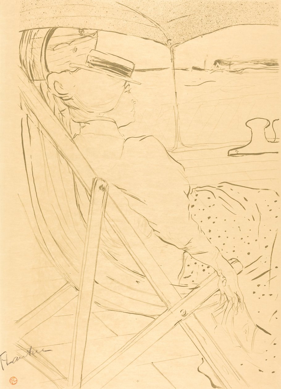 La passagère du 54 - Promenade en yacht - Henri de Toulouse Lautrec