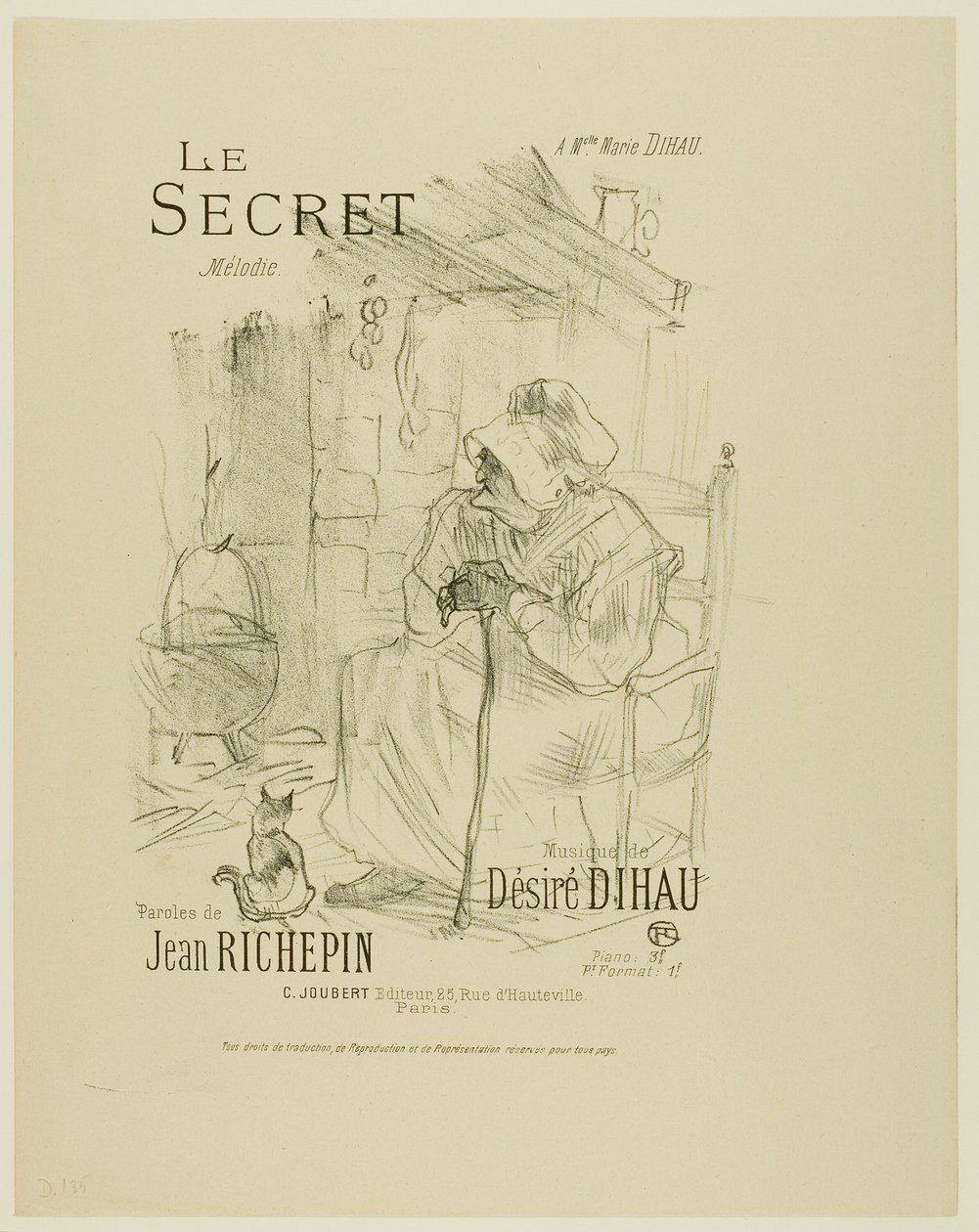 Le Secret, de Mélodies de Désiré Dihau - Henri de Toulouse Lautrec