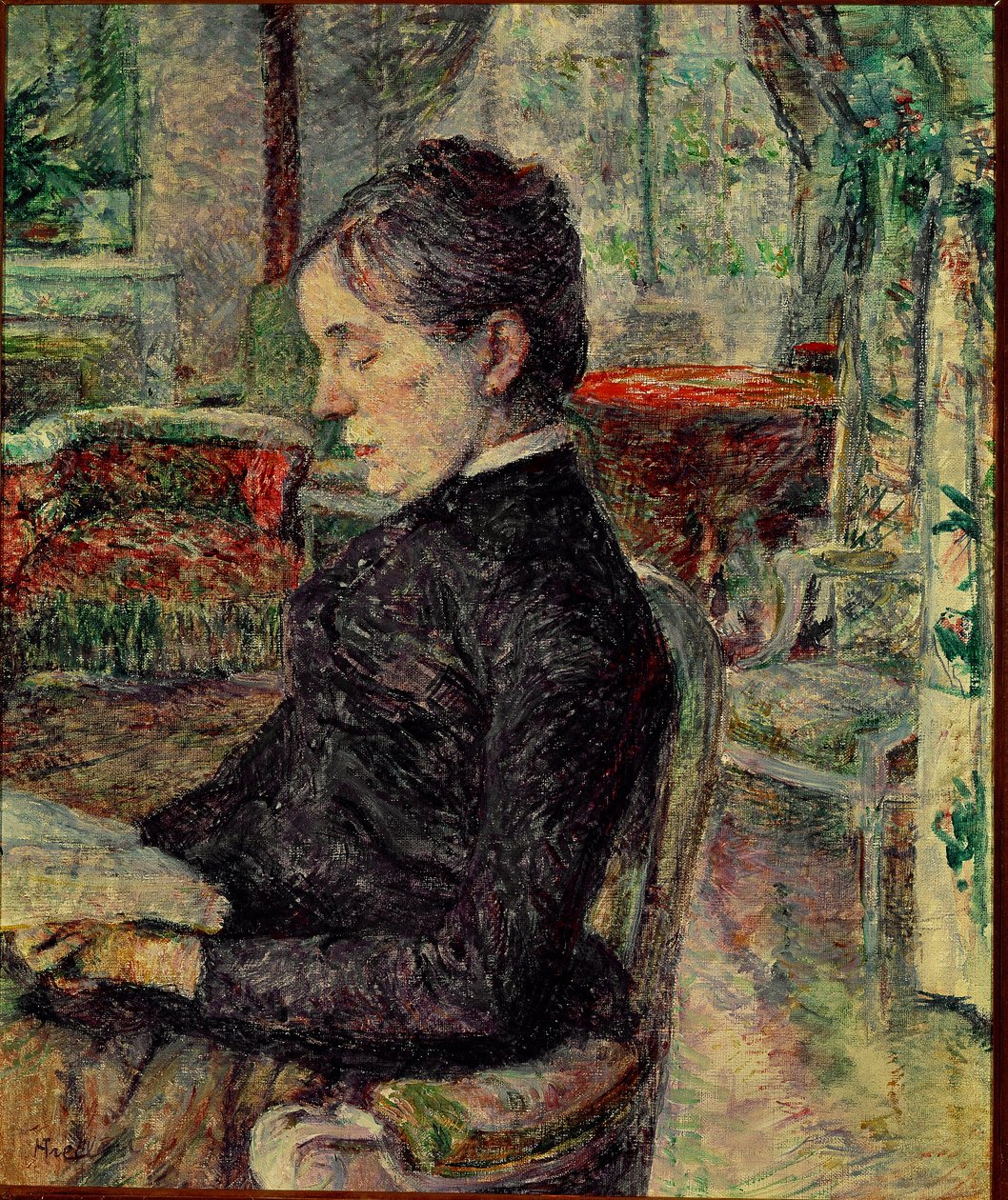 La mère du peintre dans le salon à Malromé. Peinture de Henri de Toulouse-Lautrec - Henri de Toulouse Lautrec