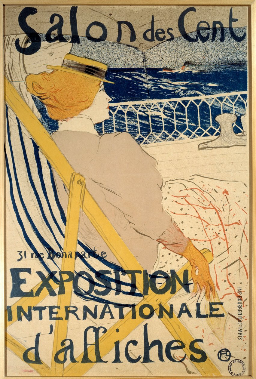 Le passager du yacht 54. Affiche pour le Salon des Cents, 31 rue Bonaparte à Paris (exposition internationale d