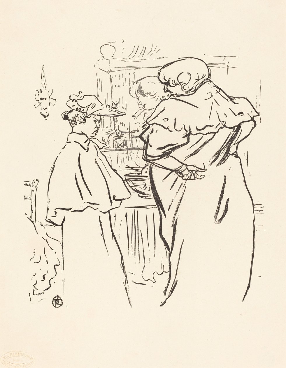 Deux femmes devant un miroir - Henri de Toulouse Lautrec