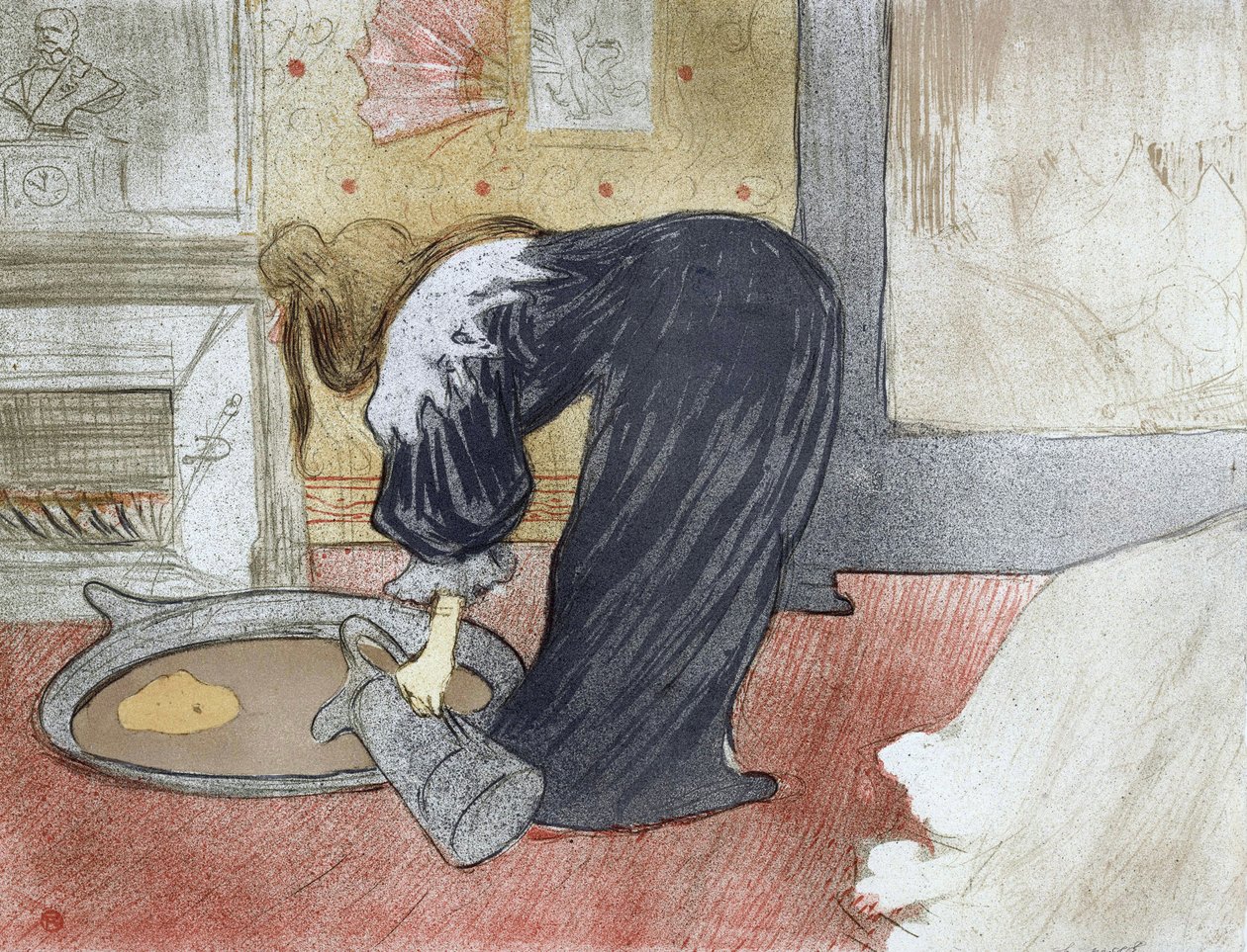 Femme au bain (suite Elles) - Henri de Toulouse Lautrec