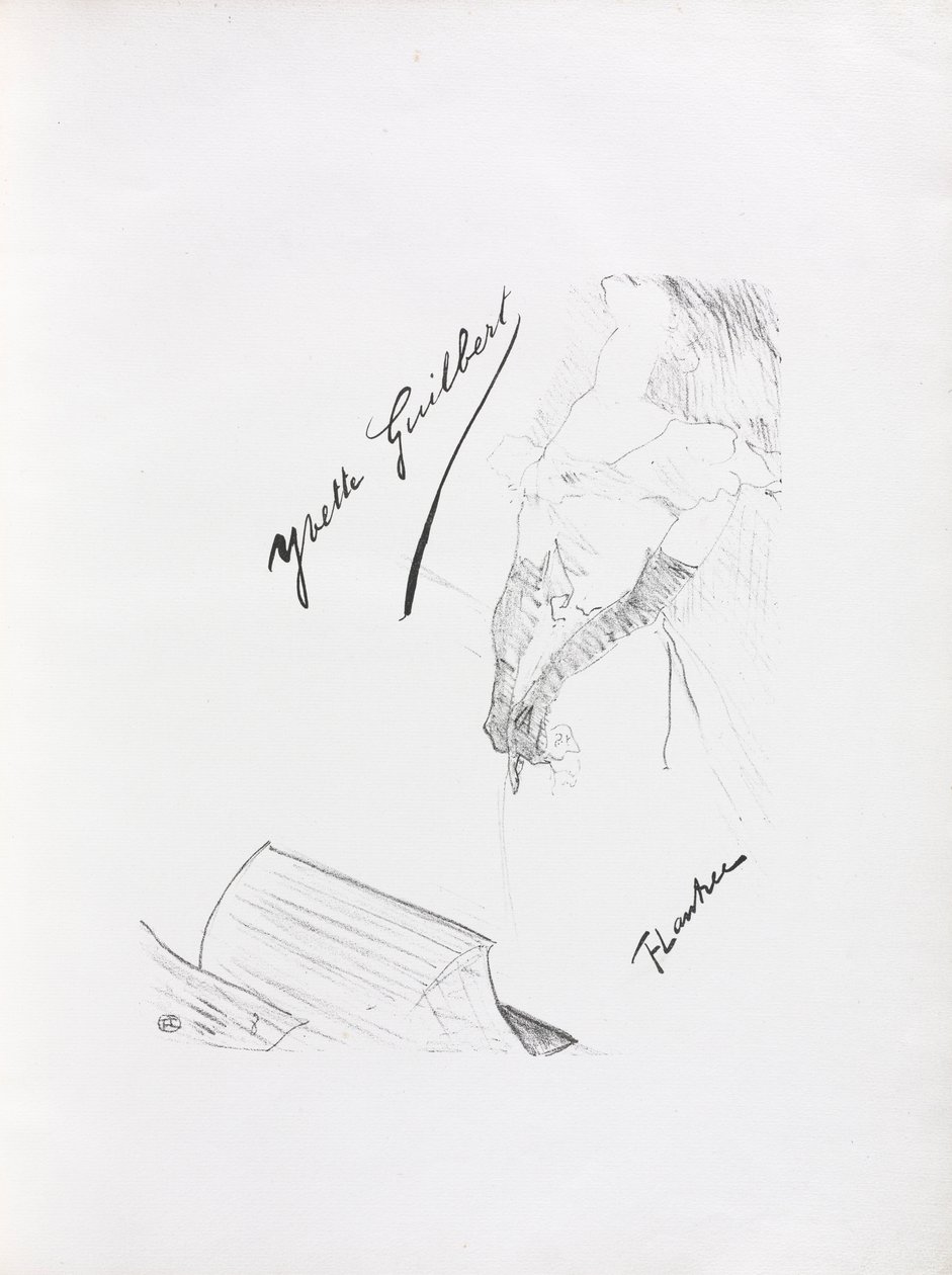Yvette Guilbert - Série anglaise : Frontispice, 1898 - Henri de Toulouse Lautrec