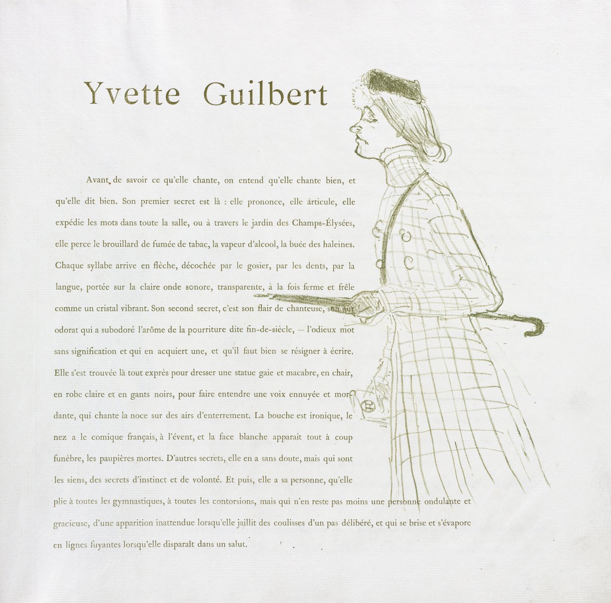 Yvette Guilbert - Série française : No. 1, 1894 - Henri de Toulouse Lautrec