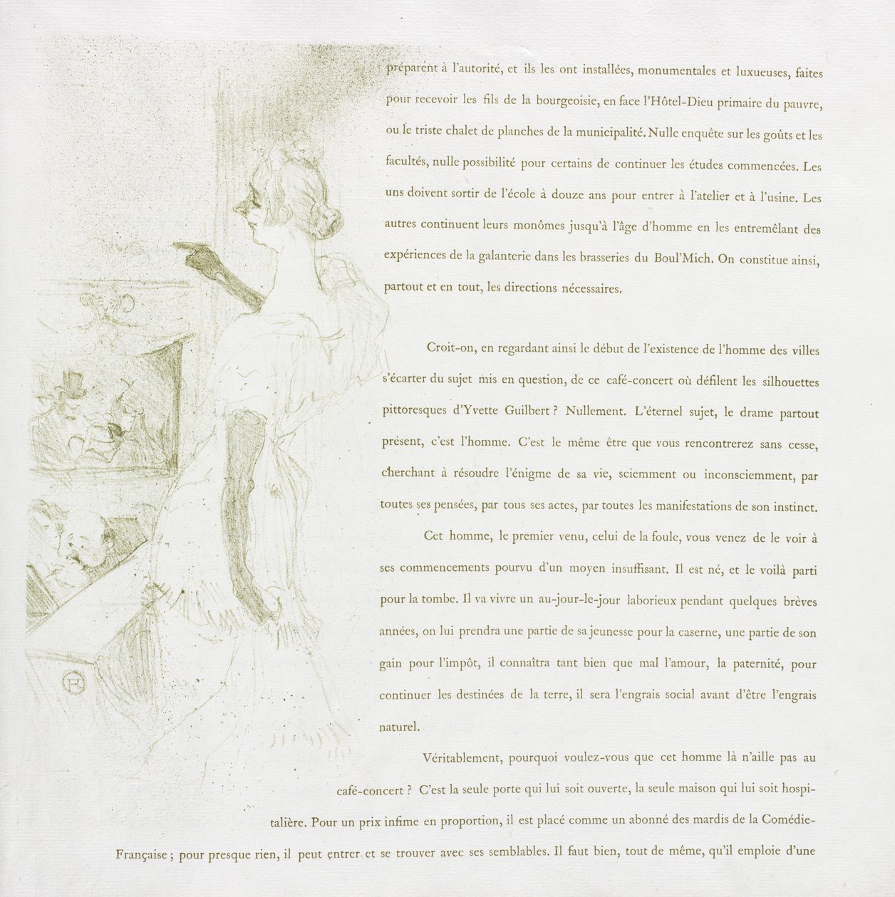 Yvette Guilbert-Série Française : No. 6, 1894 - Henri de Toulouse Lautrec