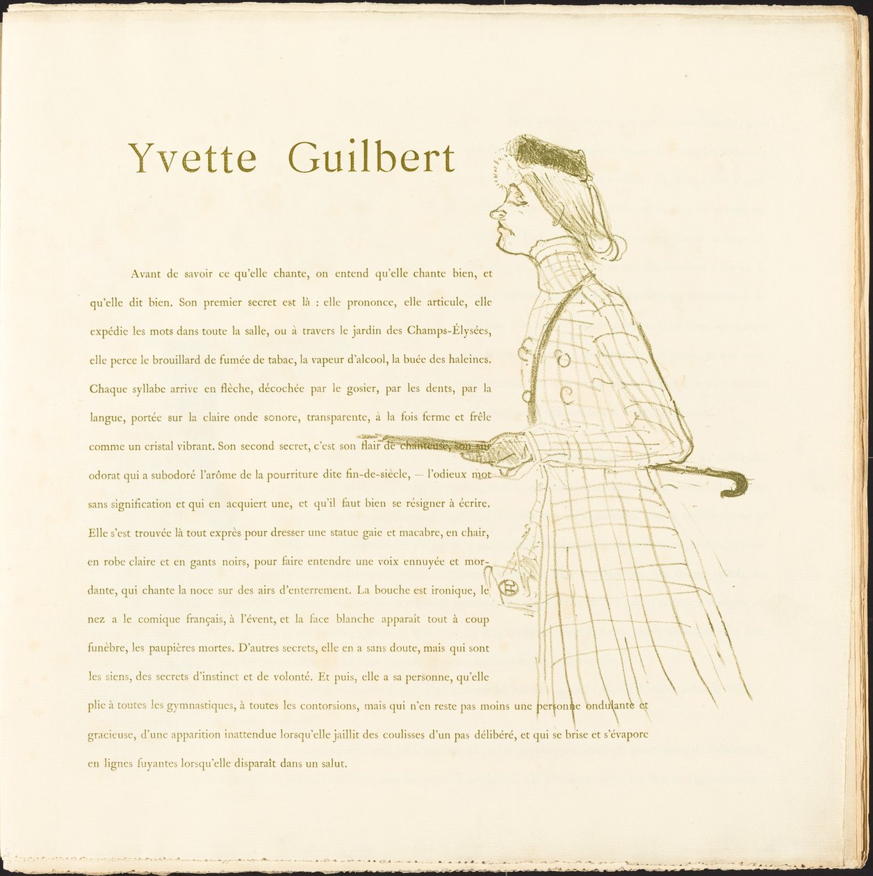 Yvette Guilbert - Henri de Toulouse Lautrec