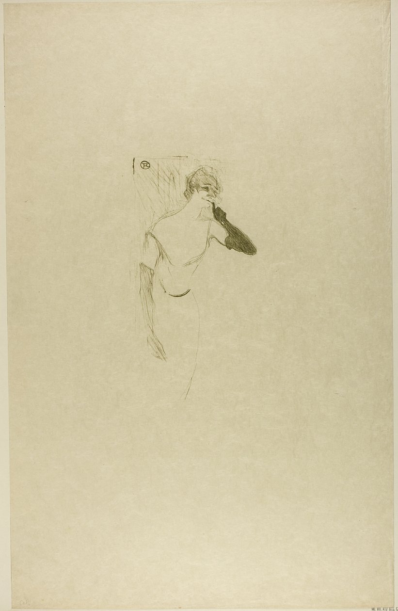 Yvette Guilbert, en Colombine à Pierrot - Henri de Toulouse Lautrec