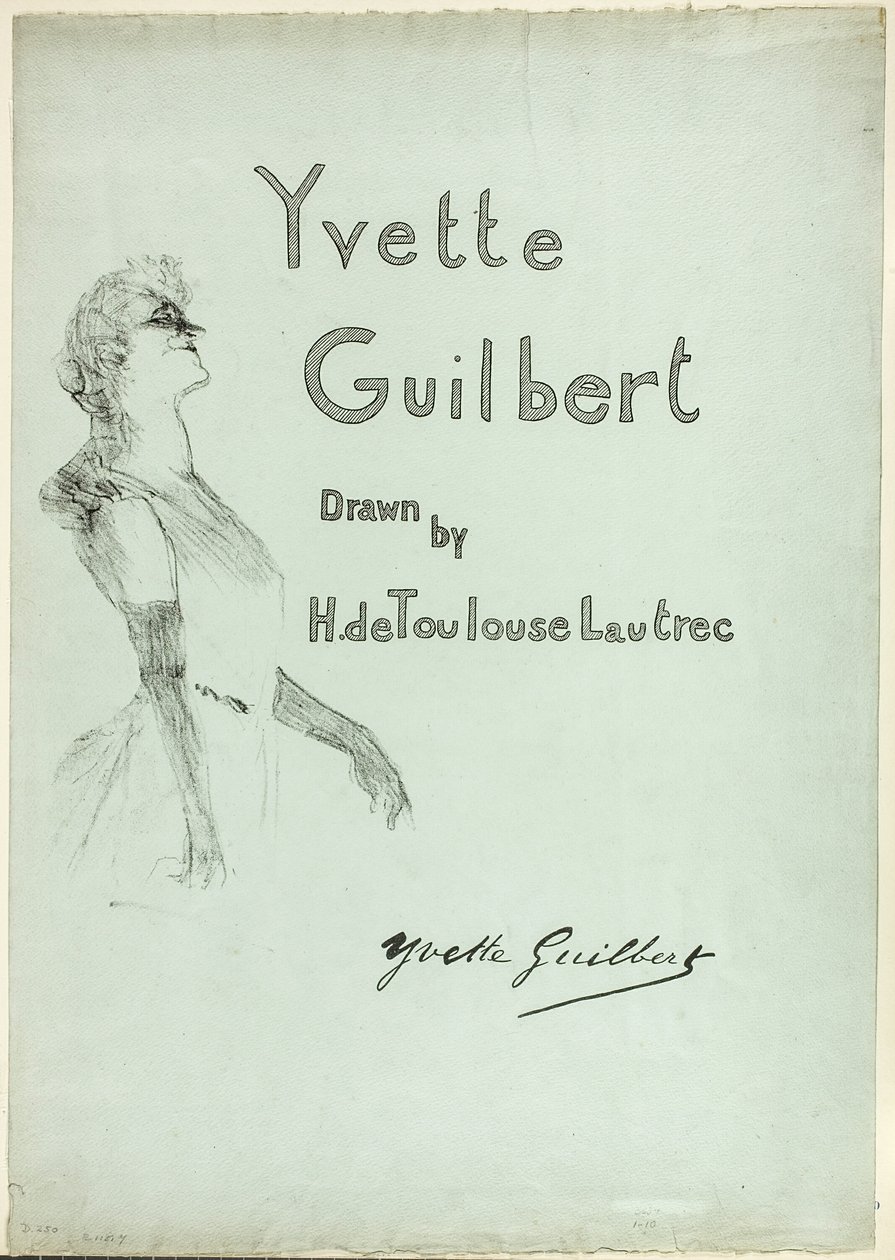 Yvette Guilbert sur scène, de Yvette Guilbert - Henri de Toulouse Lautrec
