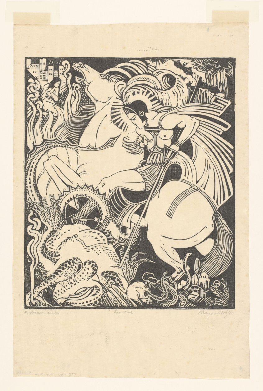 Le Tueur de Dragon - Henri van der Stok (signed by artist)