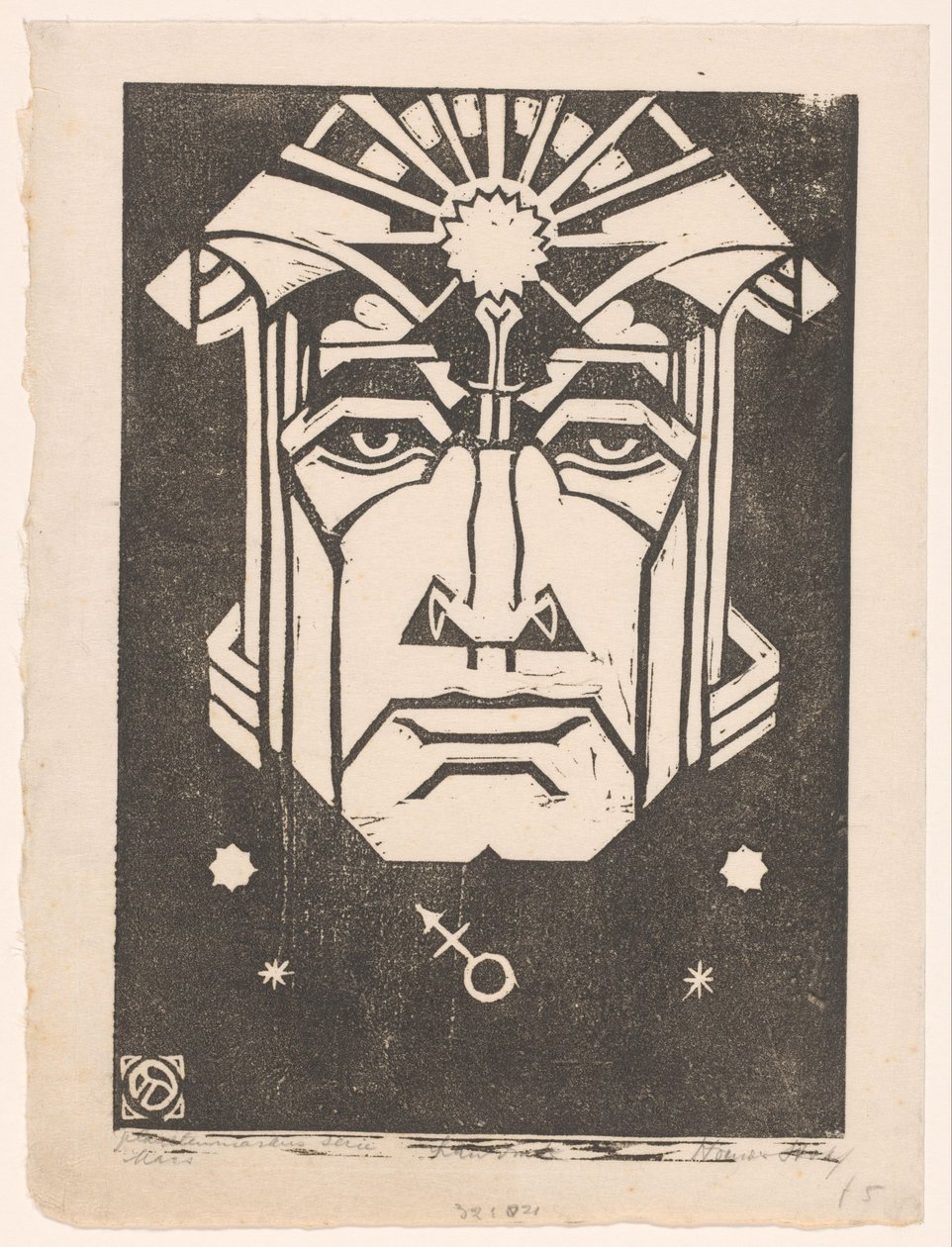 Mars (Planetenmaskers) - Henri van der Stok (signed by artist)