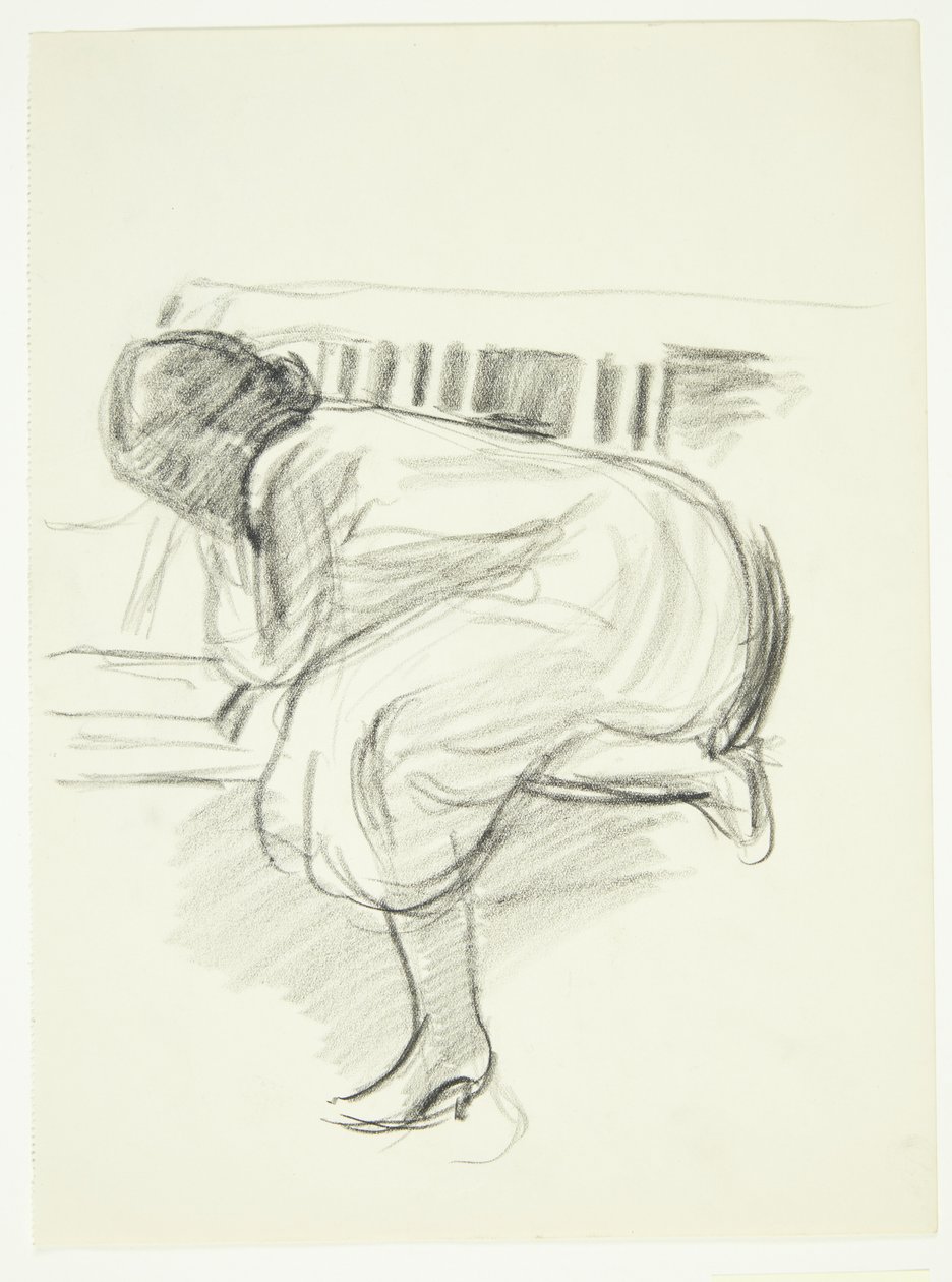 Femme lisant recroquevillée sur un canapé - Henrik Schouboe