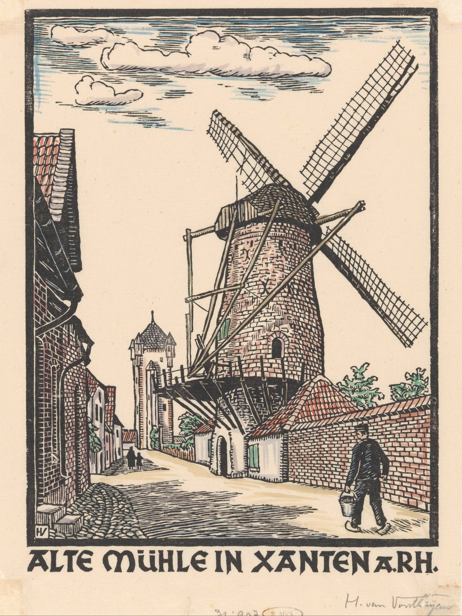 Moulin à Xanten - Henriëtte van Hove (signed by artist)
