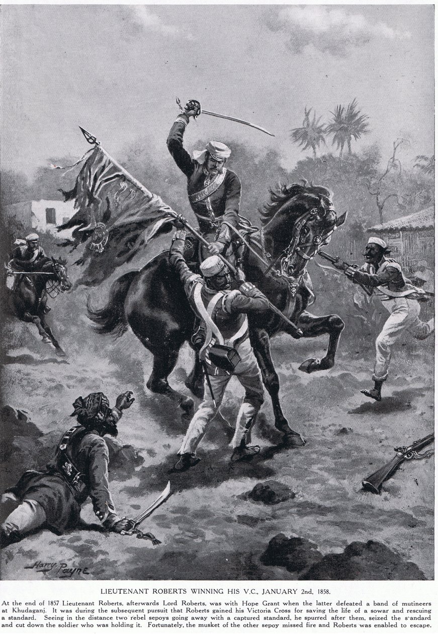 Lt Roberts remportant sa VC janvier 1858 - Henry A. Payne