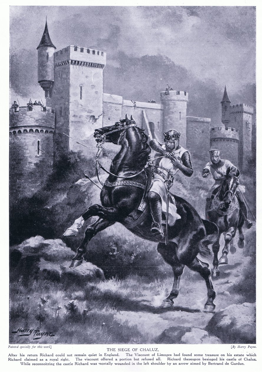 Le siège de Chaluz (Richard I mortellement blessé), années 1920 - Henry A. Payne