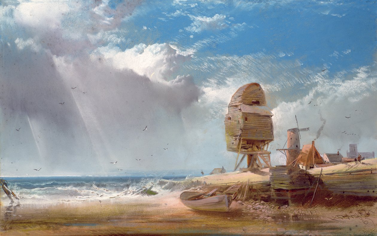 Un moulin en ruine près de Yarmouth - Henry Bright