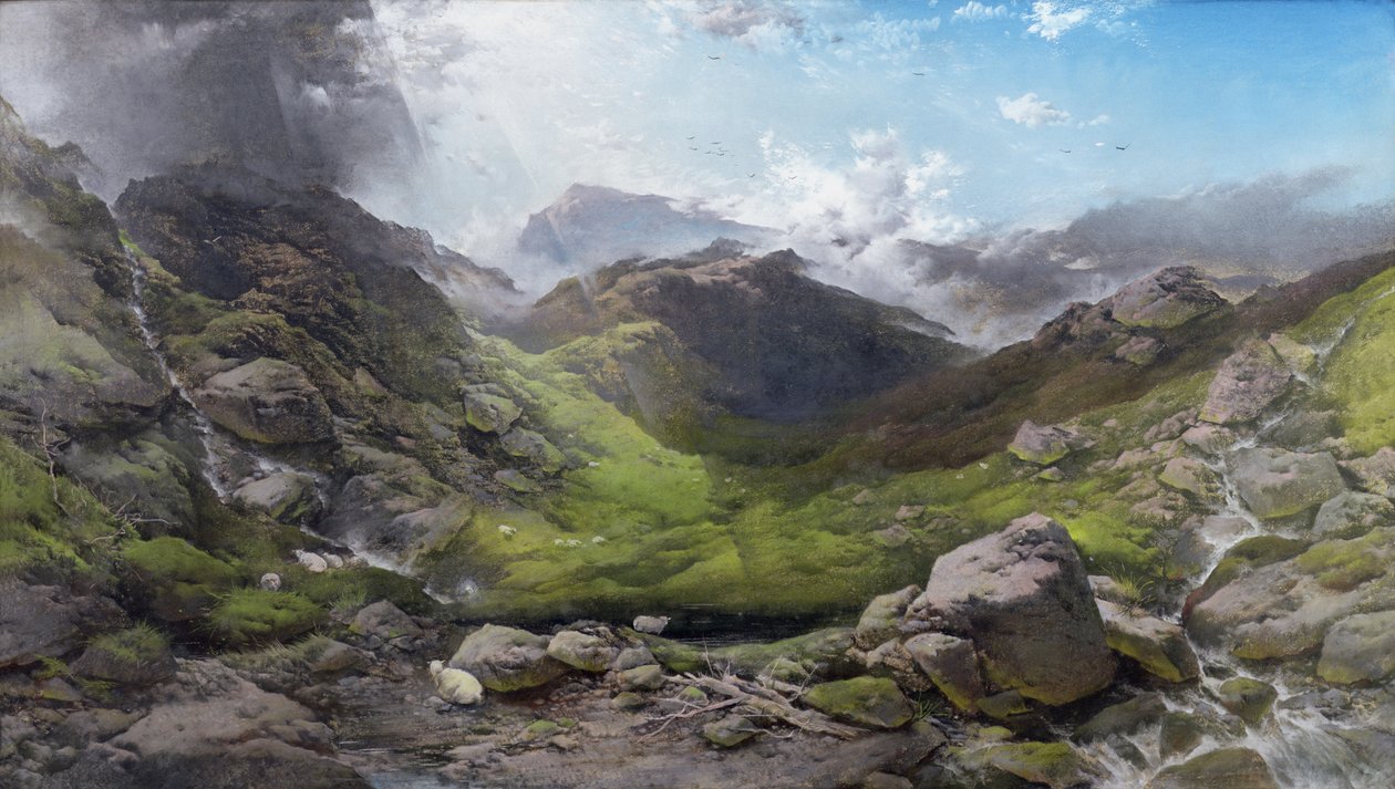 Nuages passant au-dessus de Ben More, 1870 - Henry Bright