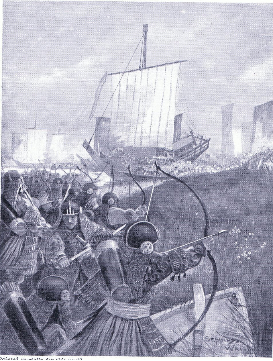 Les Japonais ravagent la côte de Chine en 1592 - Henry Charles Seppings Wright