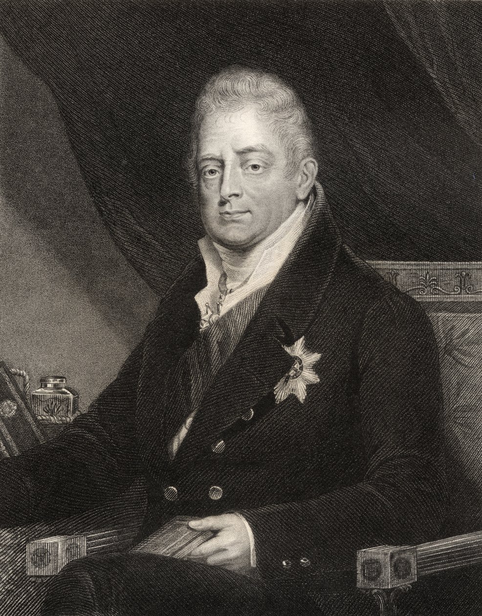 Roi Guillaume IV, gravé par J. Cochran, de 