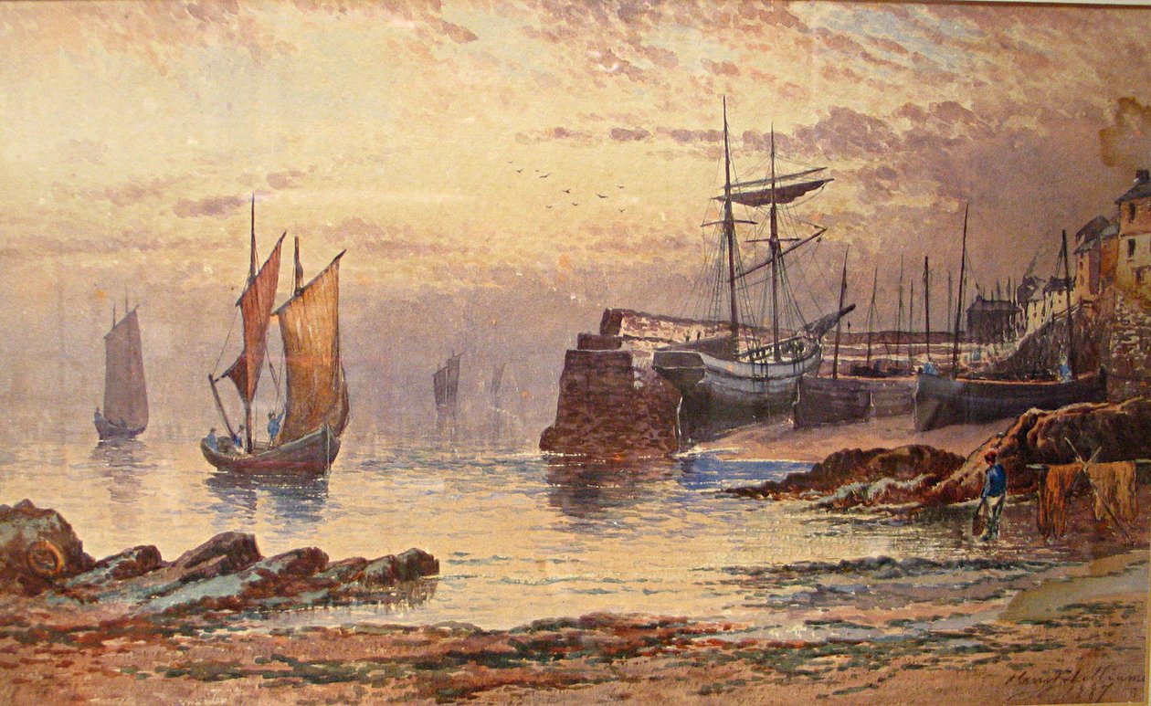 Vieux quai, Newlyn, 1887 - Henry John Williams