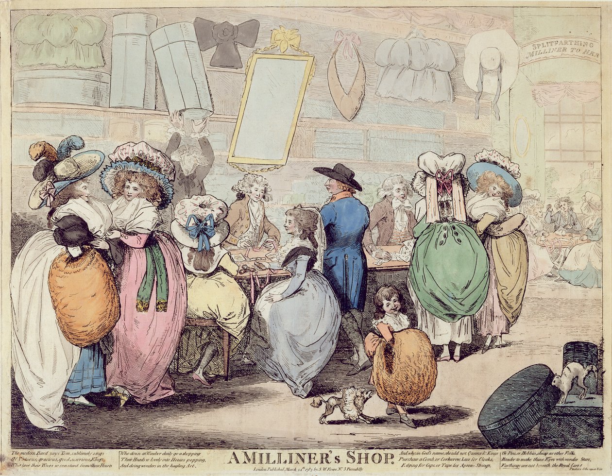 Boutique de modiste, publiée en 1787 - Henry Kingsbury