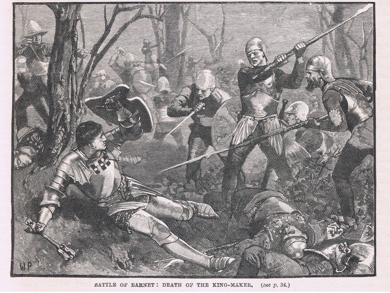 Bataille de Barnet : mort de Warwick le faiseur de rois, 1471 - Henry Marriott Paget