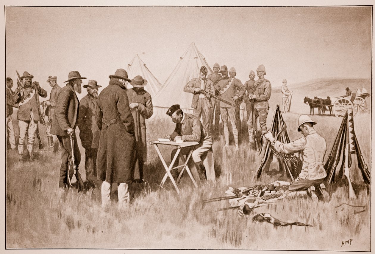 Les Boers prêtant serment de neutralité à Greylingstad, d
