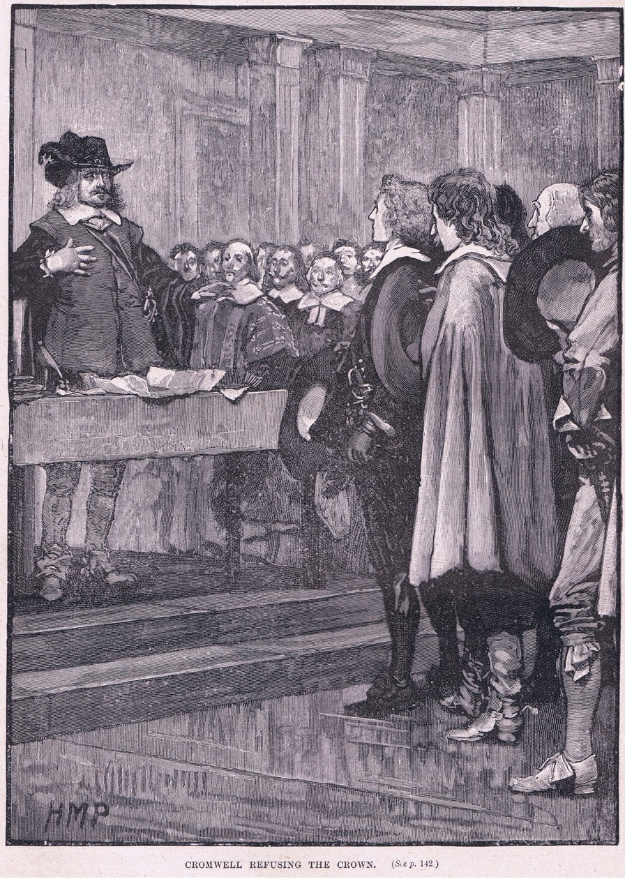 Cromwell refusant la couronne AD 1657 - Henry Marriott Paget